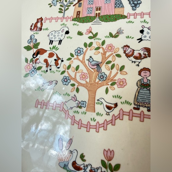 Vintage Jamestown China Country Home 10" Pie Scalloped Farmhouse Plate EUC - Picture 7 of 8